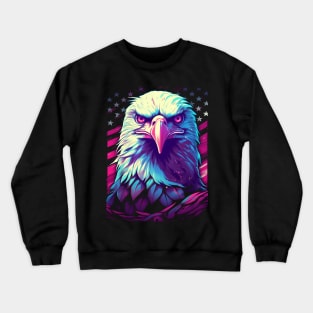 4th of July Holiday Patriotic Merica Eagle, Kaw! Crewneck Sweatshirt